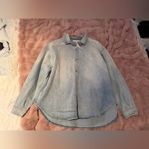 Women's Light Blue Button Down Shirt